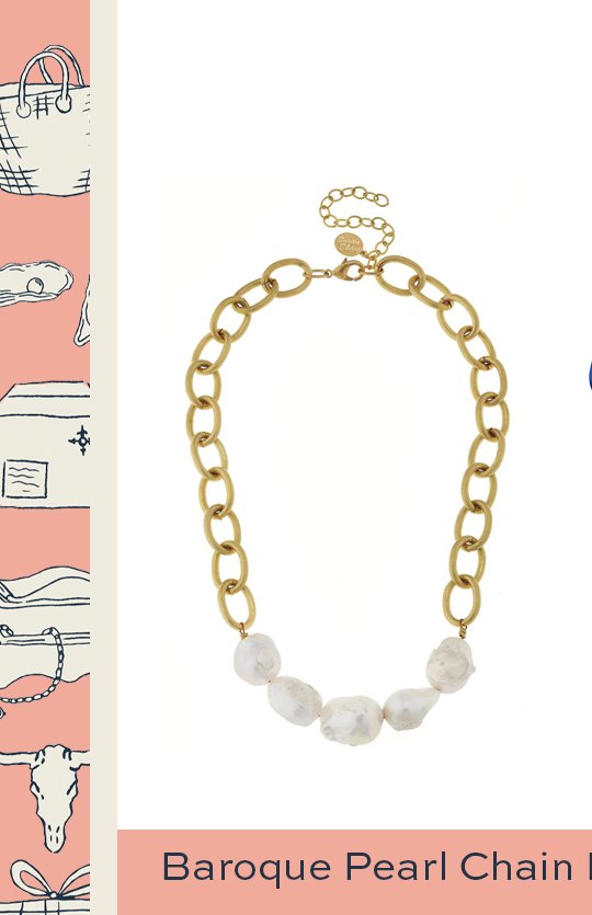 Baroque Pearl Chain Necklace