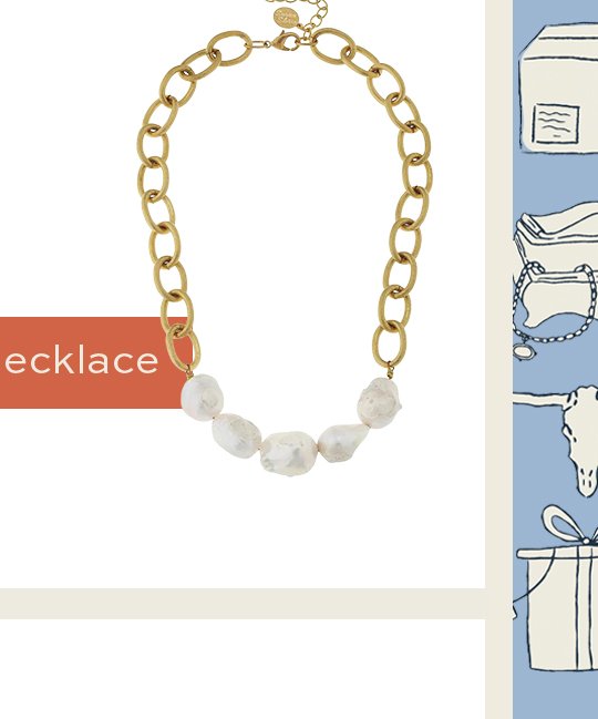 Baroque Pearl Chain Necklace