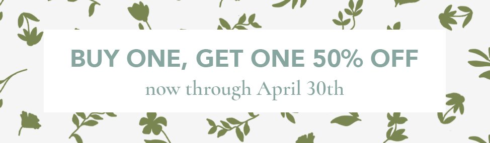 Buy One, Get One 50% Off