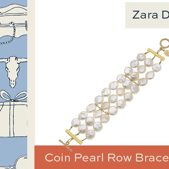 Coin Pearl Row Brace