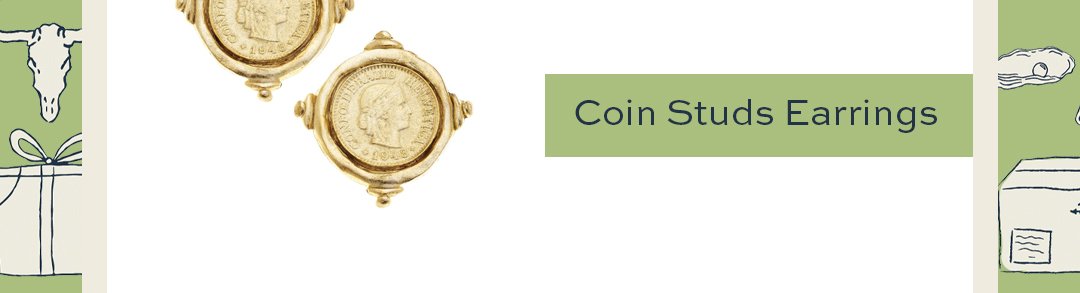 Coin Studs Earrings