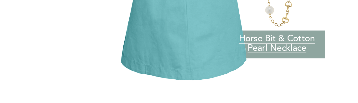 Cotton Pearl Horse Bit Necklace