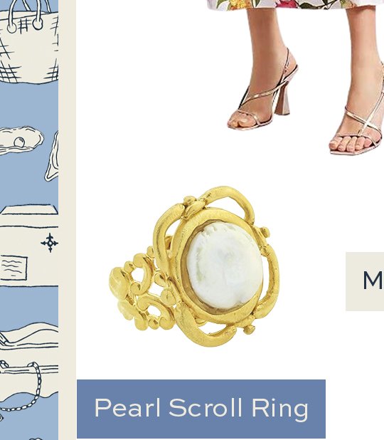   Pearl Scroll Ring