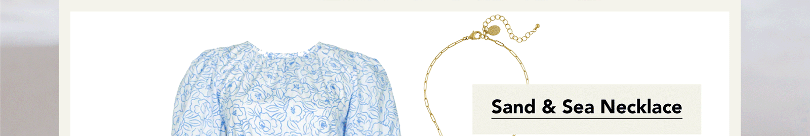 Sand & Sea Paperclip Necklace