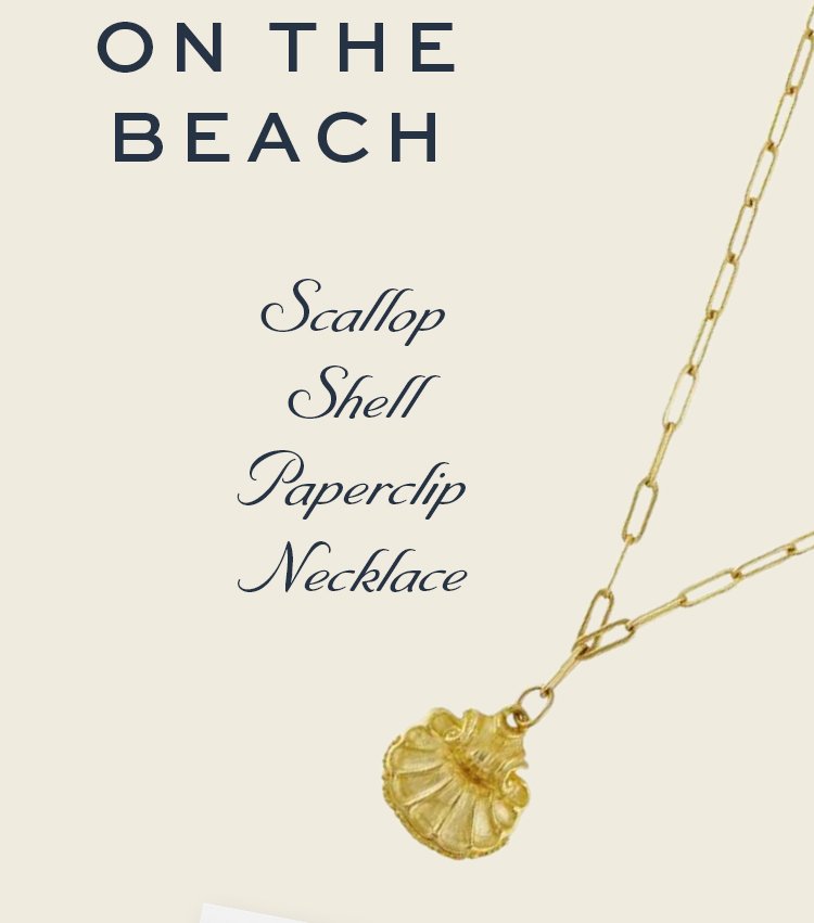 Scallop Shell Paperclip Necklace