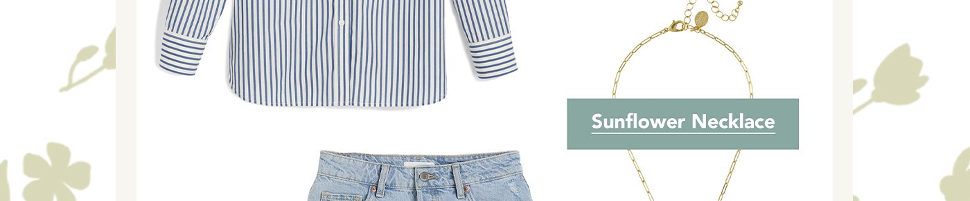 Sunflower Paperclip Necklace