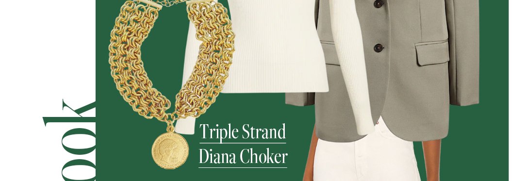 Triple Strand Diana Choker