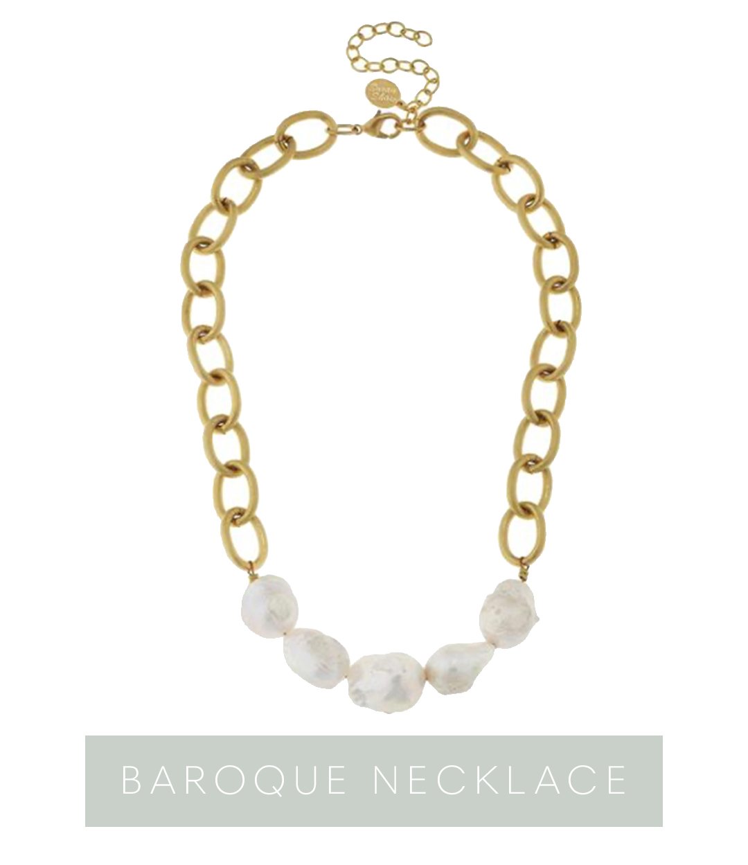 Baroque Pearl Chain Necklace