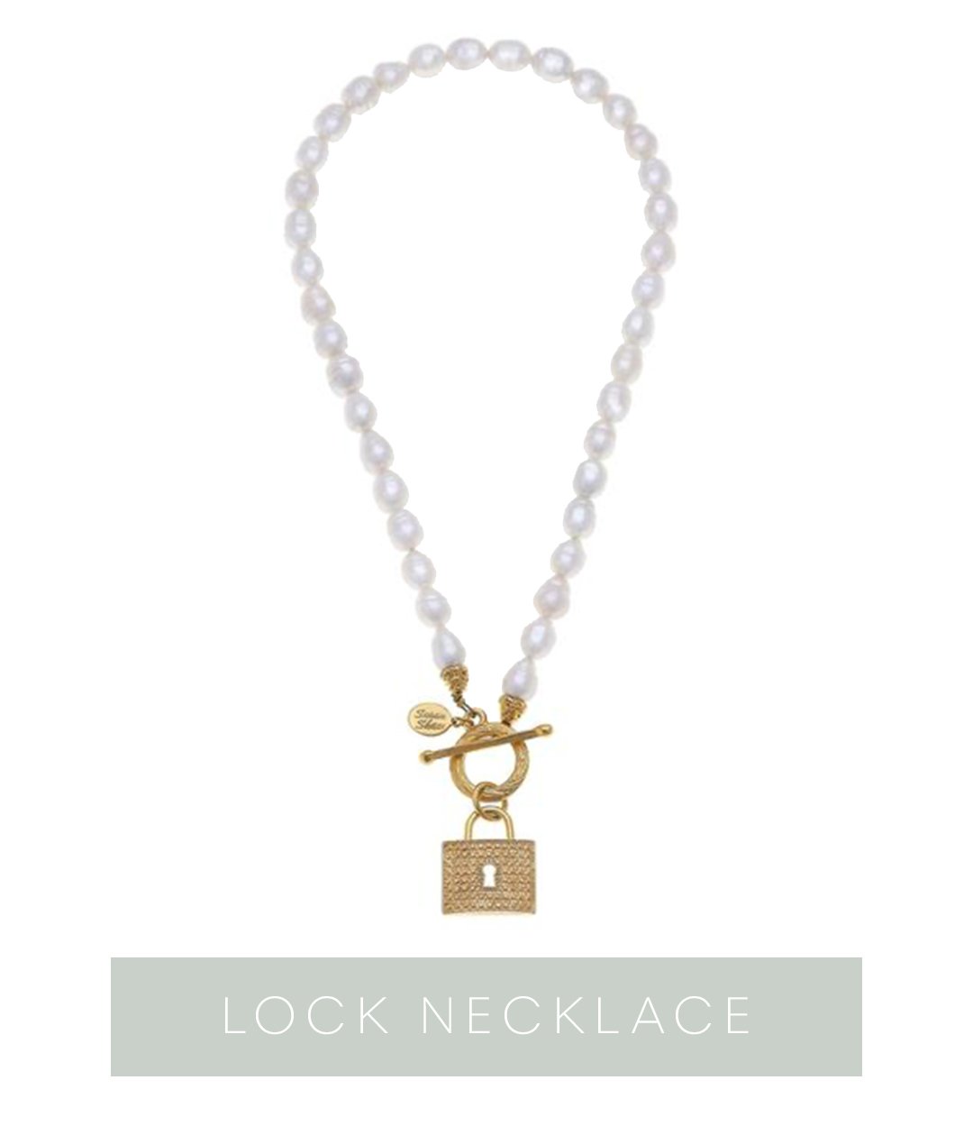 Pearl Lock Toggle Necklace