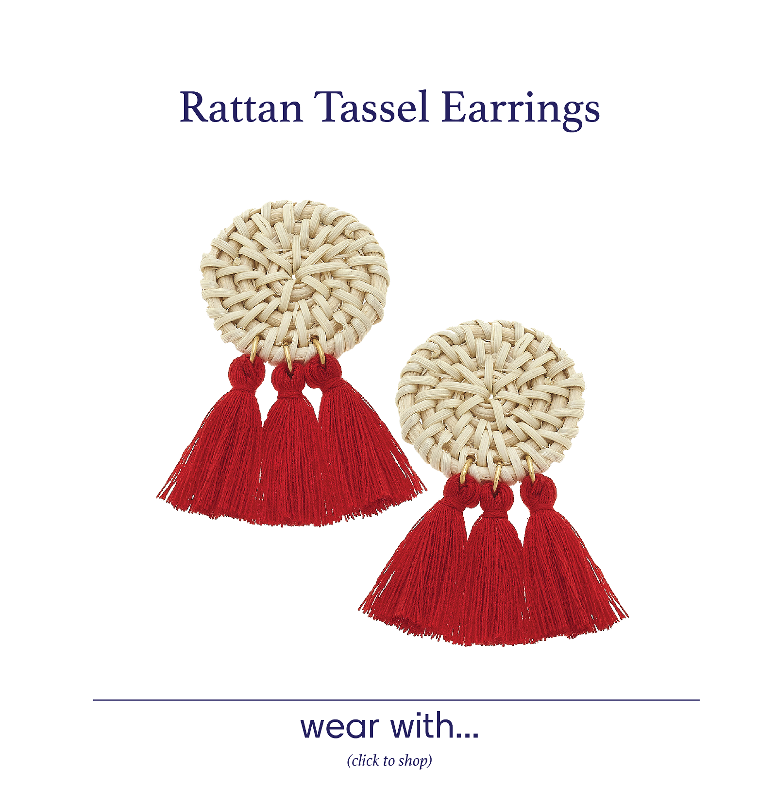 Rattan Tassel Earrings